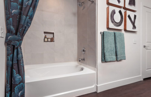 Spa Bathroom with a walk-in shower in certain layouts - Helpful Features and Comfy Amenities Make all the Difference